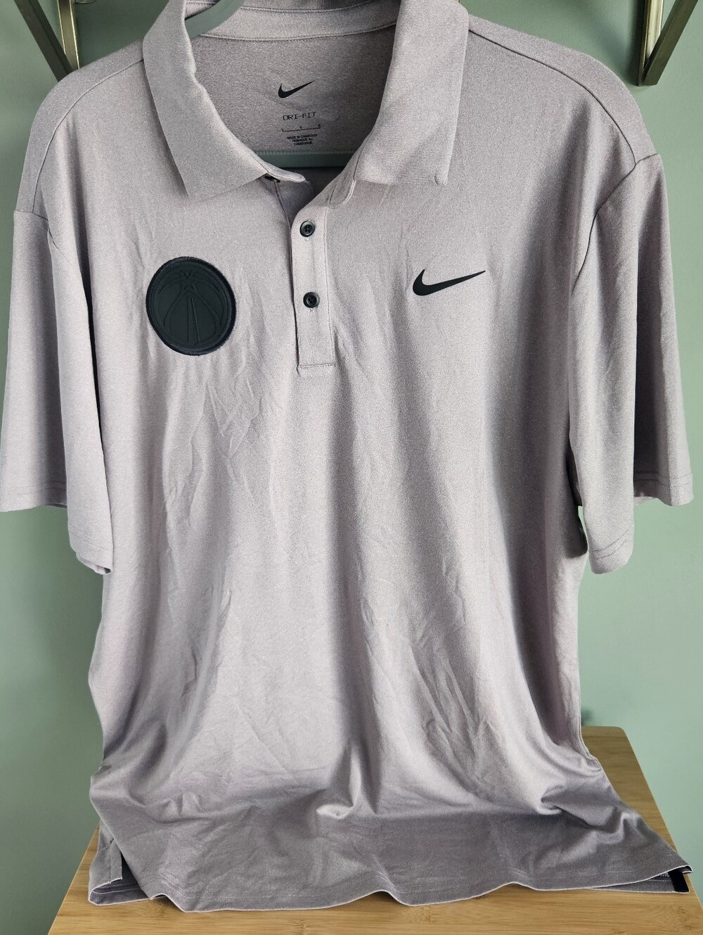 Nike Tour Dri FIT Heathered Golf Polo Washington Wizards NBA Size Large